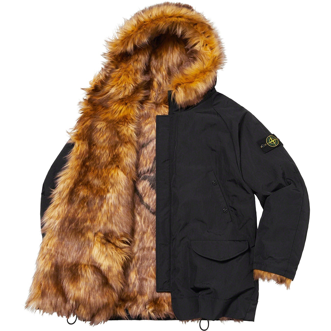 Supreme®/Stone Island® Formula Steel Reversible Faux Fur Parka view 10